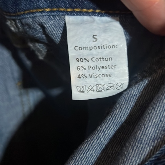 Full Button front Denim Skirt with pockets Small - Picture 5 of 8